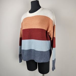NWT MADEWELL Crofton Striped Pullover alpaca blend sweater